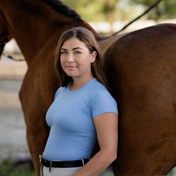 TKEQ Women's Casual Shirt TKEQ- Kennedy Seamless Short Sleeve Shirt - Miami equestrian team apparel online tack store mobile tack store custom farm apparel custom show stable clothing equestrian lifestyle horse show clothing riding clothes horses equestrian tack store