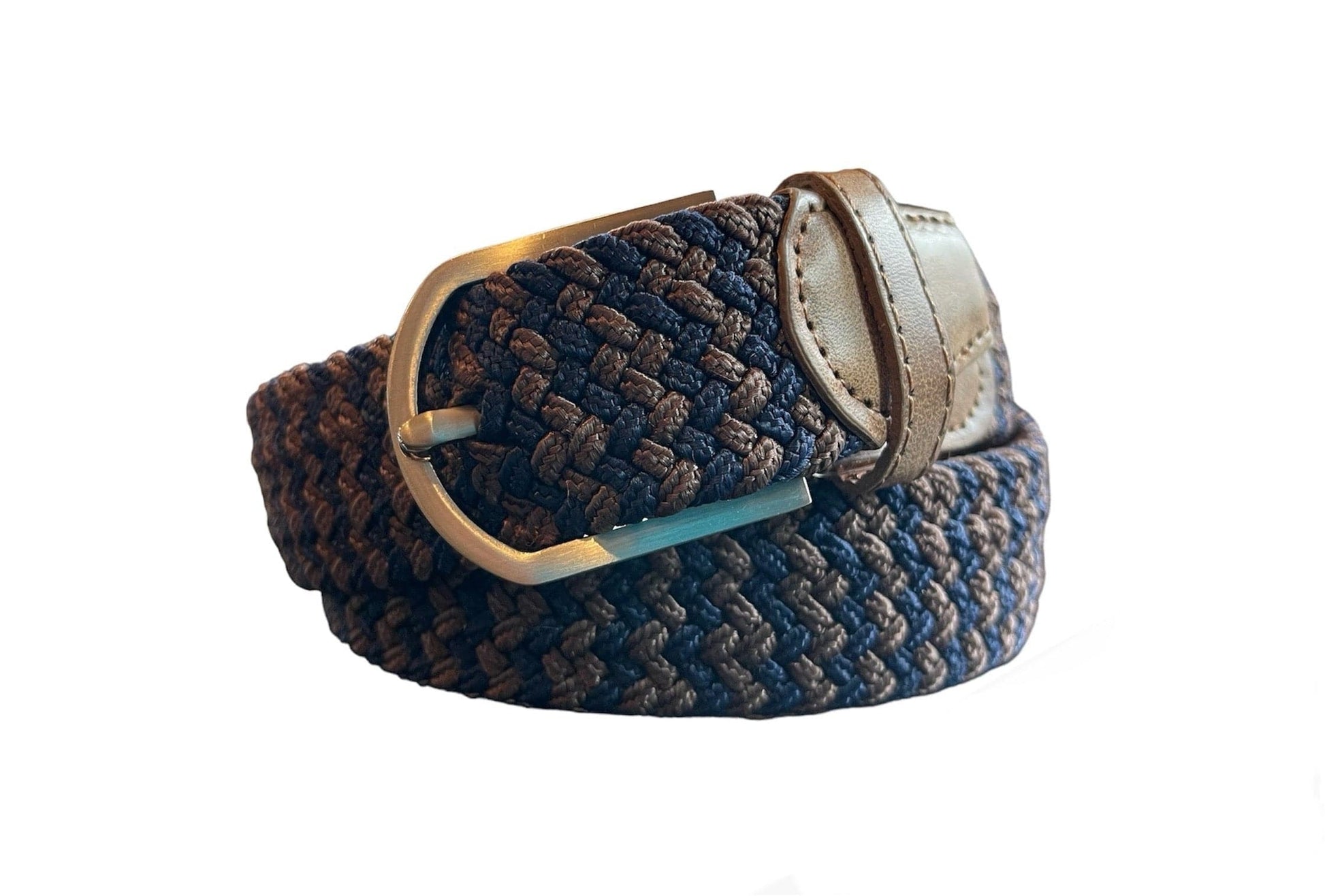 Rather Lucky Belts Navy/Chocolate Rather Lucky- Braided Belt (XS Youth) equestrian team apparel online tack store mobile tack store custom farm apparel custom show stable clothing equestrian lifestyle horse show clothing riding clothes horses equestrian tack store