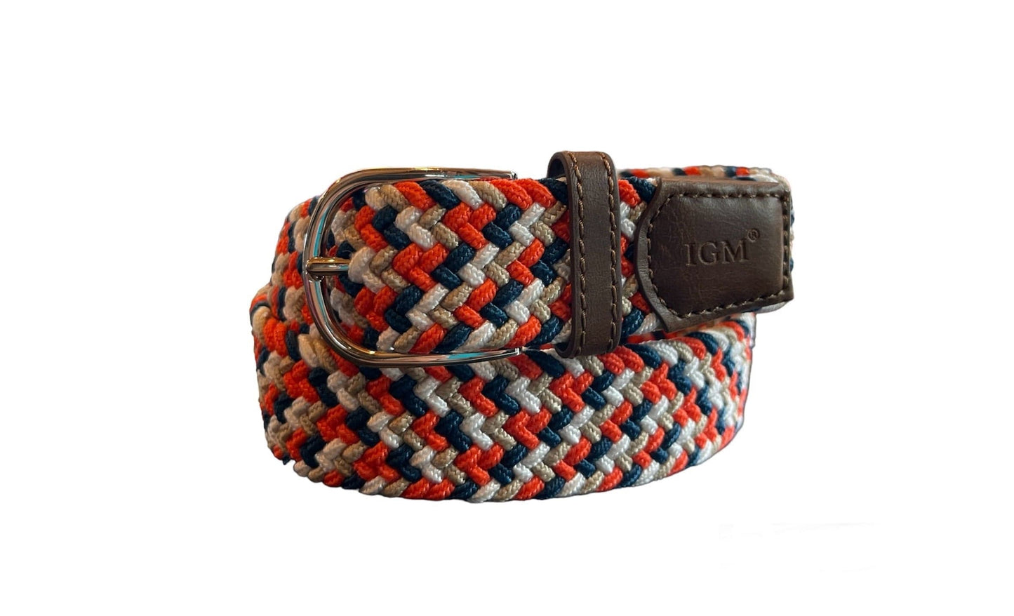 Rather Lucky Belts Orange//Navy/White/Beige Rather Lucky- Braided Belt (XS Youth) equestrian team apparel online tack store mobile tack store custom farm apparel custom show stable clothing equestrian lifestyle horse show clothing riding clothes horses equestrian tack store