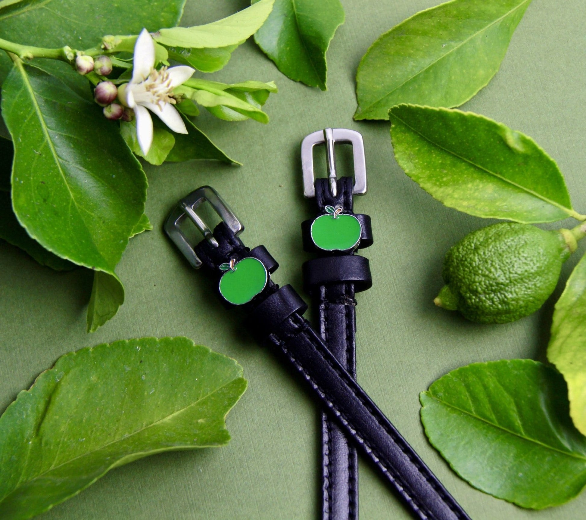 ManeJane Spur Straps Green Apple Spur Straps equestrian team apparel online tack store mobile tack store custom farm apparel custom show stable clothing equestrian lifestyle horse show clothing riding clothes ManeJane Ace of Spades horses equestrian tack store