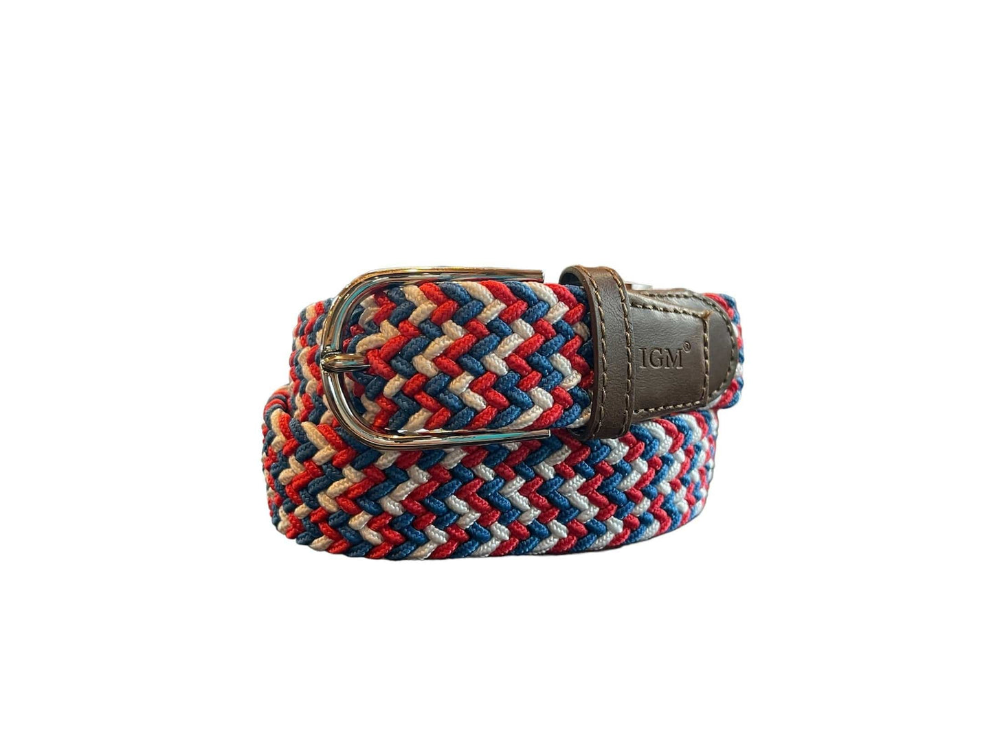 Rather Lucky Belts Red/White/Blue Rather Lucky- Braided Belt (XS Youth) equestrian team apparel online tack store mobile tack store custom farm apparel custom show stable clothing equestrian lifestyle horse show clothing riding clothes horses equestrian tack store