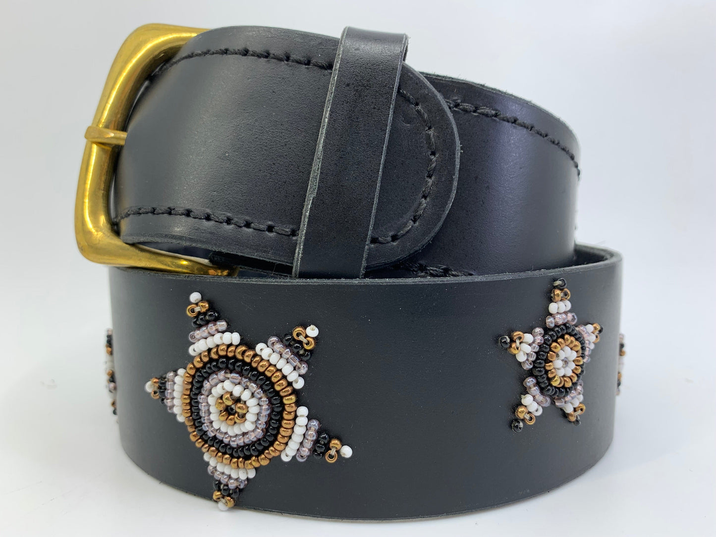 Equestrian Team Apparel White/Gold/Black/Silver / XXS Beaded Belt- Stars equestrian team apparel online tack store mobile tack store custom farm apparel custom show stable clothing equestrian lifestyle horse show clothing riding clothes horses equestrian tack store