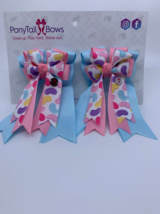 PonyTail Bows 3" Tails PonyTail Bows- Jellybean Spring equestrian team apparel online tack store mobile tack store custom farm apparel custom show stable clothing equestrian lifestyle horse show clothing riding clothes PonyTail Bows | Equestrian Hair Accessories horses equestrian tack store