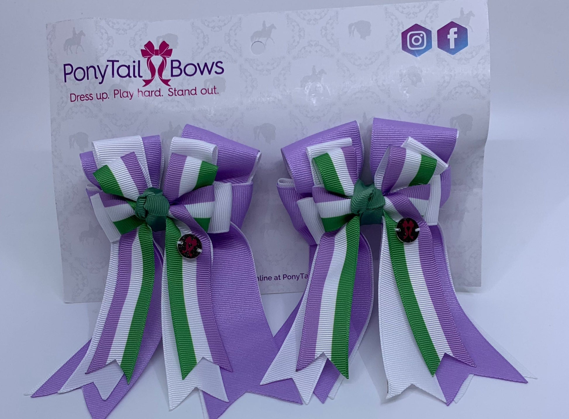 PonyTail Bows 3" Tails PonyTail Bows- Lavender Dream equestrian team apparel online tack store mobile tack store custom farm apparel custom show stable clothing equestrian lifestyle horse show clothing riding clothes PonyTail Bows | Equestrian Hair Accessories horses equestrian tack store