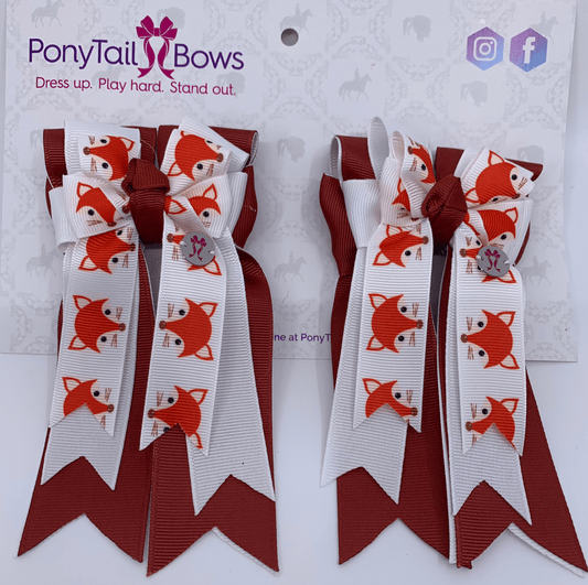 PonyTail Bows 3" Tails PonyTail Bows- Rusty Fox equestrian team apparel online tack store mobile tack store custom farm apparel custom show stable clothing equestrian lifestyle horse show clothing riding clothes PonyTail Bows | Equestrian Hair Accessories horses equestrian tack store