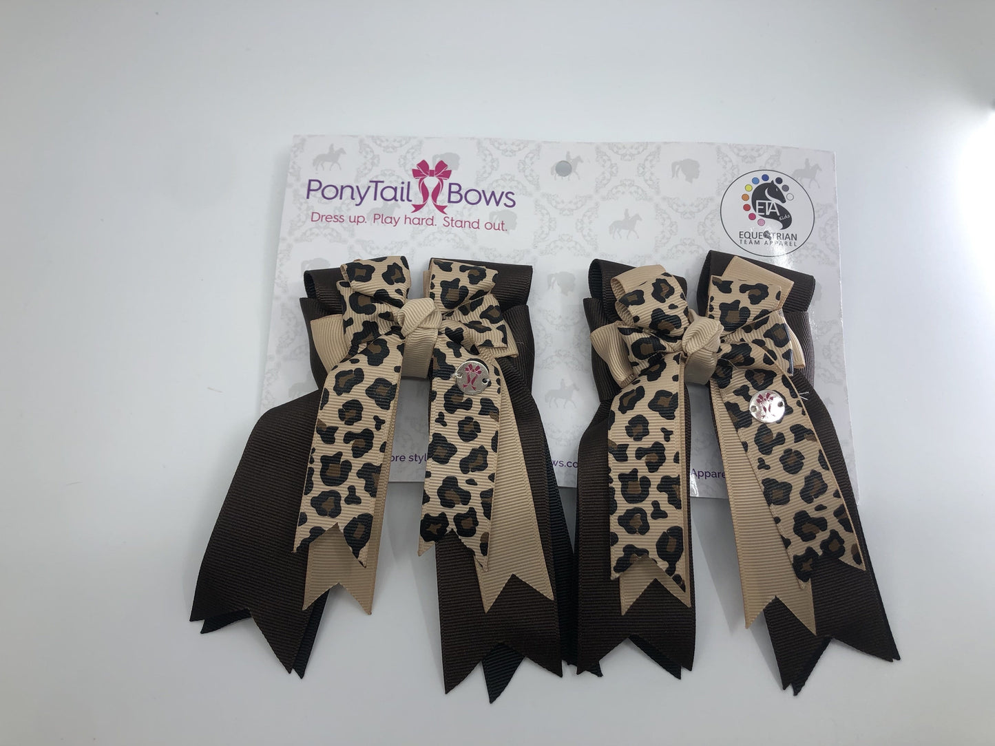 PonyTail Bows 3" Tails Leopard PonyTail Bows equestrian team apparel online tack store mobile tack store custom farm apparel custom show stable clothing equestrian lifestyle horse show clothing riding clothes PonyTail Bows | Equestrian Hair Accessories horses equestrian tack store