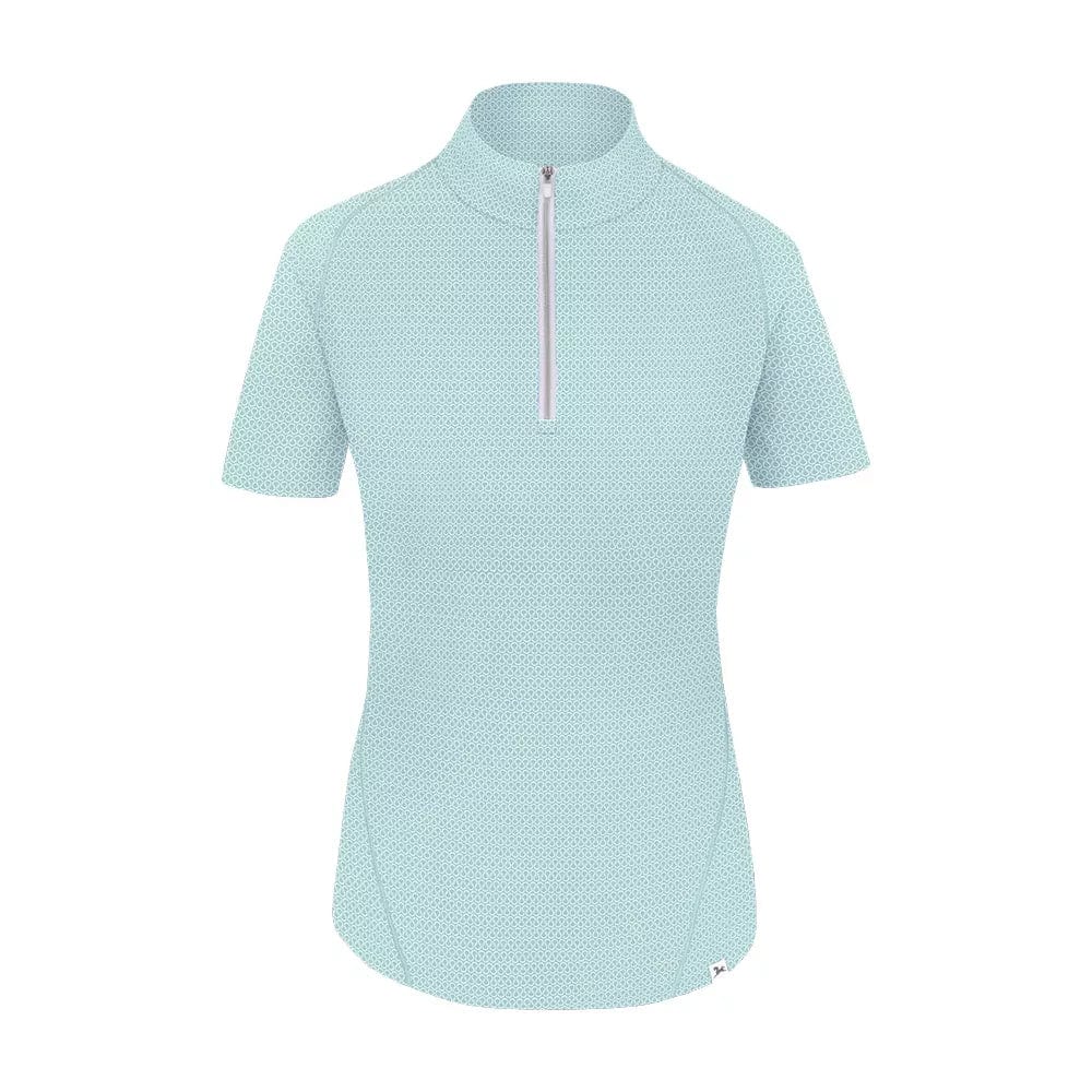 RJ Classics Training Shirt XS / Aqua Horseshoe RJ Classics- Lucy Jr 1/4 Zip equestrian team apparel online tack store mobile tack store custom farm apparel custom show stable clothing equestrian lifestyle horse show clothing riding clothes horses equestrian tack store