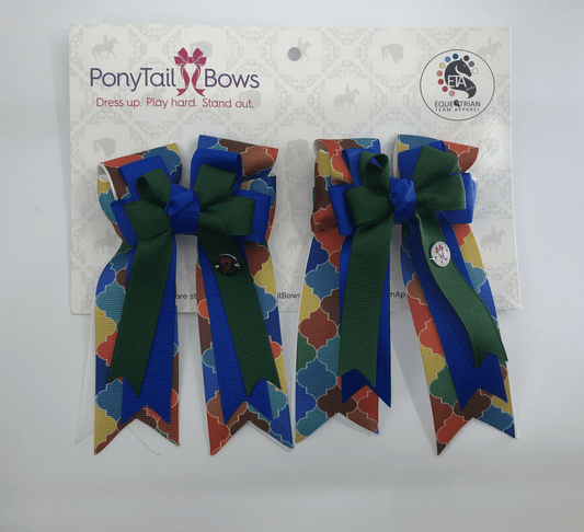 PonyTail Bows 3" Tails Color Pattern Base PonyTail Bows equestrian team apparel online tack store mobile tack store custom farm apparel custom show stable clothing equestrian lifestyle horse show clothing riding clothes PonyTail Bows | Equestrian Hair Accessories horses equestrian tack store