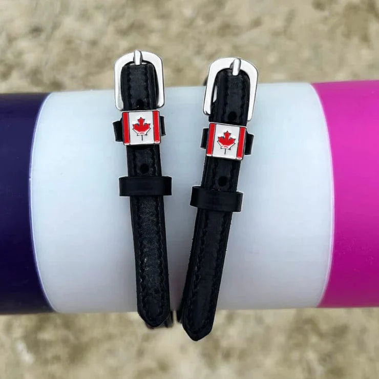 ManeJane Spur Straps Spur Straps- Canadian Flag equestrian team apparel online tack store mobile tack store custom farm apparel custom show stable clothing equestrian lifestyle horse show clothing riding clothes ManeJane Blue Shark Spur Straps horses equestrian tack store