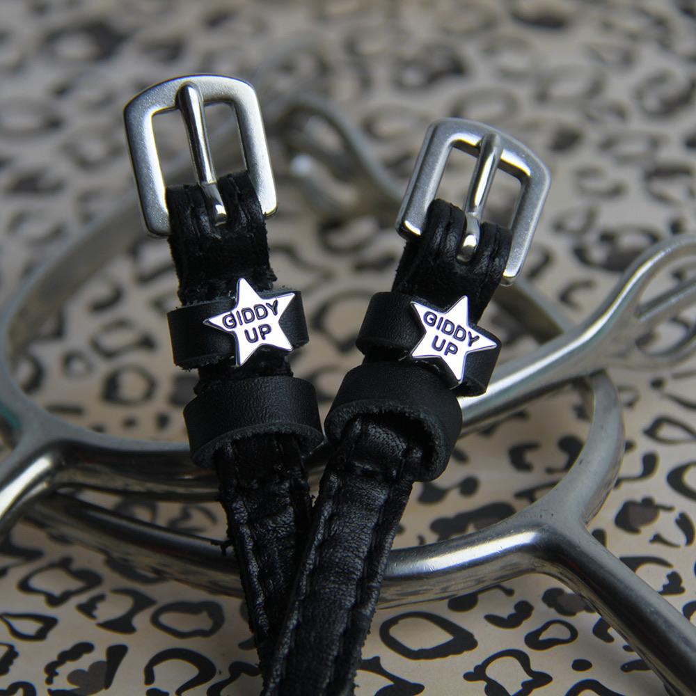 ManeJane Black Spur Straps Giddy Up Spur Straps equestrian team apparel online tack store mobile tack store custom farm apparel custom show stable clothing equestrian lifestyle horse show clothing riding clothes horses equestrian tack store