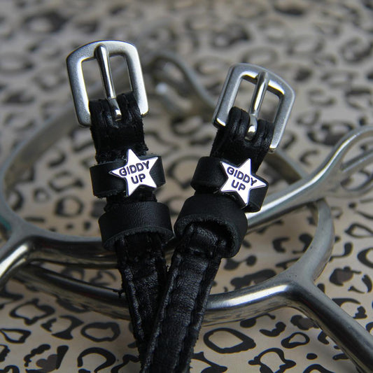 ManeJane Black Spur Straps Giddy Up Spur Straps equestrian team apparel online tack store mobile tack store custom farm apparel custom show stable clothing equestrian lifestyle horse show clothing riding clothes horses equestrian tack store