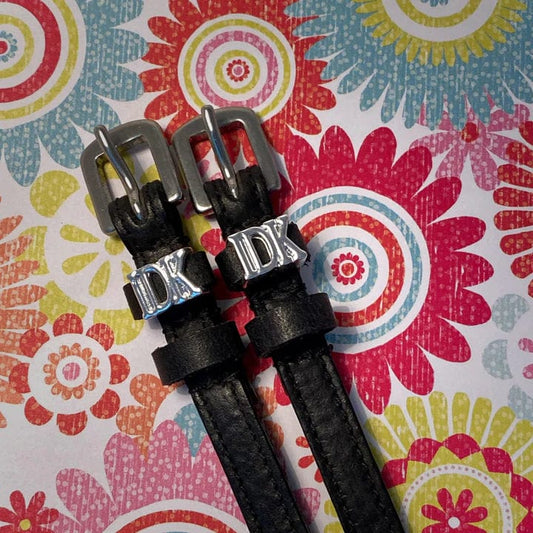 ManeJane Black Spur Straps I Don't Know (IDK) Spur Straps equestrian team apparel online tack store mobile tack store custom farm apparel custom show stable clothing equestrian lifestyle horse show clothing riding clothes horses equestrian tack store