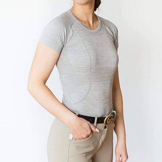 TKEQ Women's Casual Shirt Kennedy Seamless Short Sleeve Shirt Cove equestrian team apparel online tack store mobile tack store custom farm apparel custom show stable clothing equestrian lifestyle horse show clothing riding clothes horses equestrian tack store