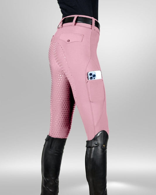 Equestly Women's pants Equestly- Lux GripTEQ Riding Pants Pink equestrian team apparel online tack store mobile tack store custom farm apparel custom show stable clothing equestrian lifestyle horse show clothing riding clothes horses equestrian tack store