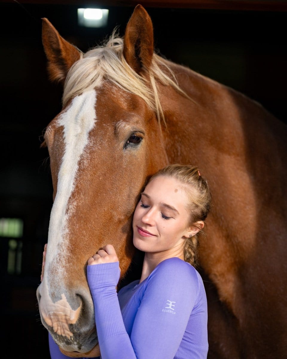 Equestly Women's Shirt Equestly- Lux Seamless Top LS Lilac equestrian team apparel online tack store mobile tack store custom farm apparel custom show stable clothing equestrian lifestyle horse show clothing riding clothes horses equestrian tack store