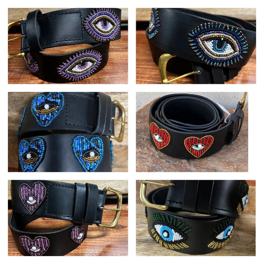 Zinj Designs Belt- 1.75" Beaded Assorted Designs equestrian team apparel online tack store mobile tack store custom farm apparel custom show stable clothing equestrian lifestyle horse show clothing riding clothes horses equestrian tack store