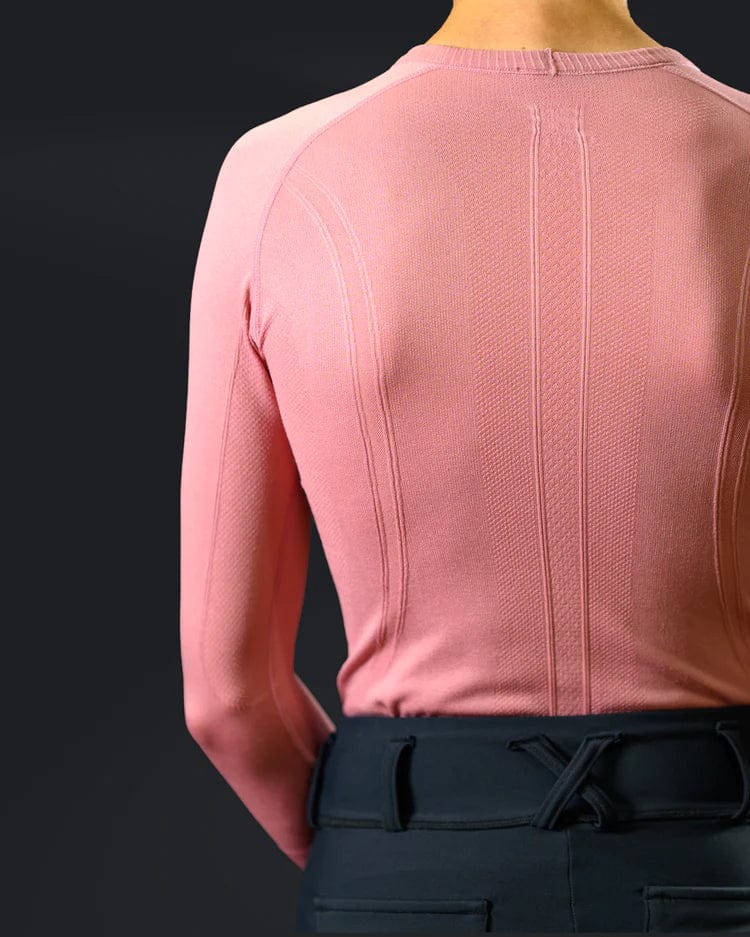 Equestly Women's Shirt Equestly Lux Seamless Top LS - Rose equestrian team apparel online tack store mobile tack store custom farm apparel custom show stable clothing equestrian lifestyle horse show clothing riding clothes horses equestrian tack store