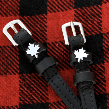 ManeJane Spur Straps Silver Maple Leaf Spur Straps equestrian team apparel online tack store mobile tack store custom farm apparel custom show stable clothing equestrian lifestyle horse show clothing riding clothes horses equestrian tack store