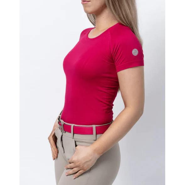 TKEQ Women's Casual Shirt M/L TKEQ- Kennedy Seamless Short Sleeve Shirt - Flirt equestrian team apparel online tack store mobile tack store custom farm apparel custom show stable clothing equestrian lifestyle horse show clothing riding clothes horses equestrian tack store